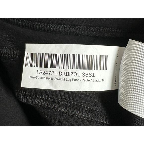 Quince Pants Womens Medium Petite Black Ultra Stretch Ponte Straight Minimalist - Picture 6 of 9